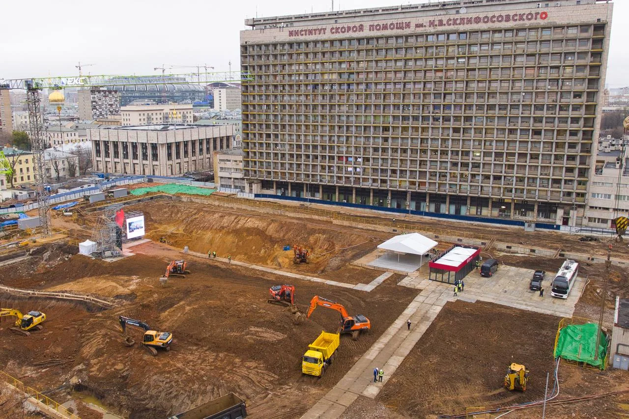 В Москве началось строительство нового комплекса НИИ им. Склифосовского