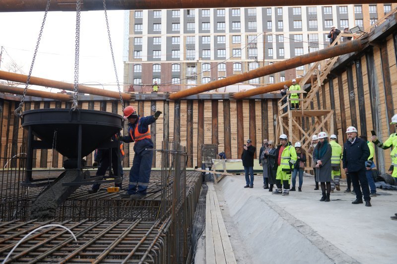 Заливка первого куба бетона новых корпусов состоялась в ЖК «Михалковский»