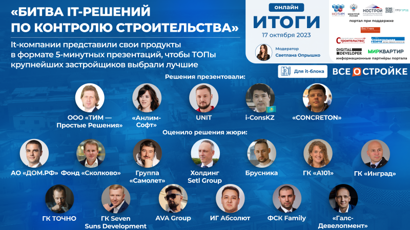 Setl Group и ГК ТОЧНО забрали на пилоты и внедрения решения с it-битвы портала Всеостройке.рф Setl Group и ГК ТОЧНО забрали на пилоты и внедрения решения с it-битвы портала Всеостройке.рф