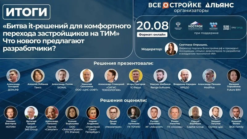 Эксперты назвали лучшие ИТ-решения для перехода застройщиков на ТИМ Эксперты назвали лучшие ИТ-решения для перехода застройщиков на ТИМ