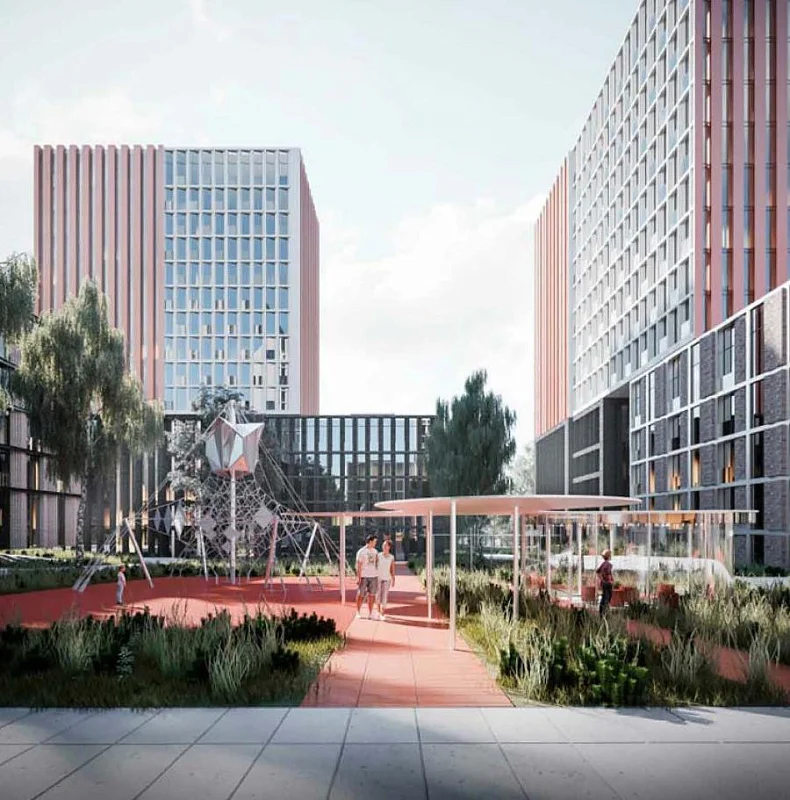 Дом по реновации в Москве решили украсить натуральным камнем 