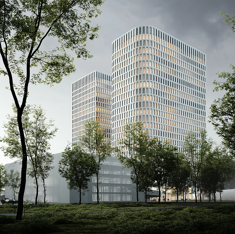 Прогулка в офисном парке