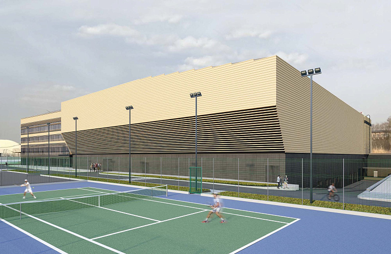 Теннисный центр в Москве украсят ламели с летящим мячом